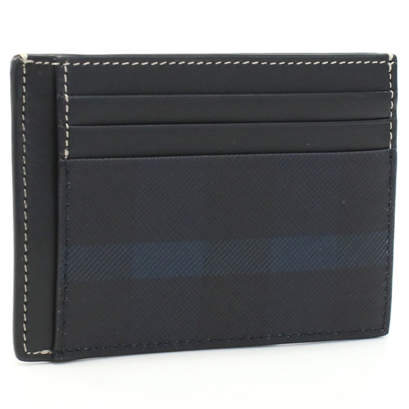 Burberry Card Case Leather Navy - Picture 1 of 4